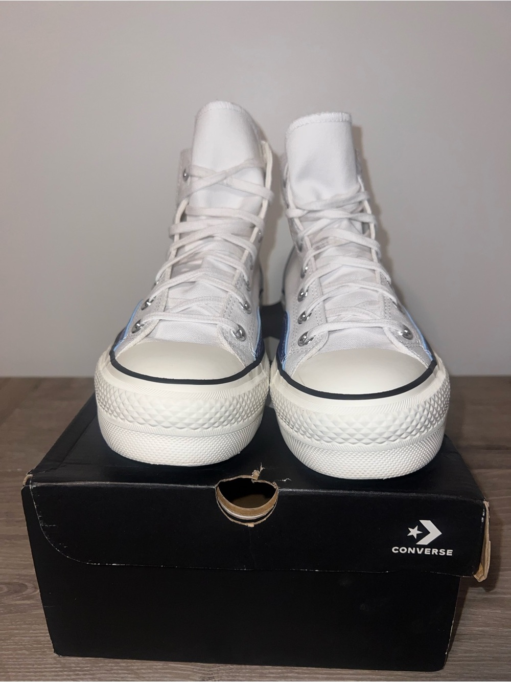 Converse White High-Top Sneakers - Picture 3 of 8